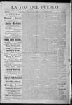 La Voz del Pueblo, 10-31-1891 by La Voz Del Pueblo Publishing Co.